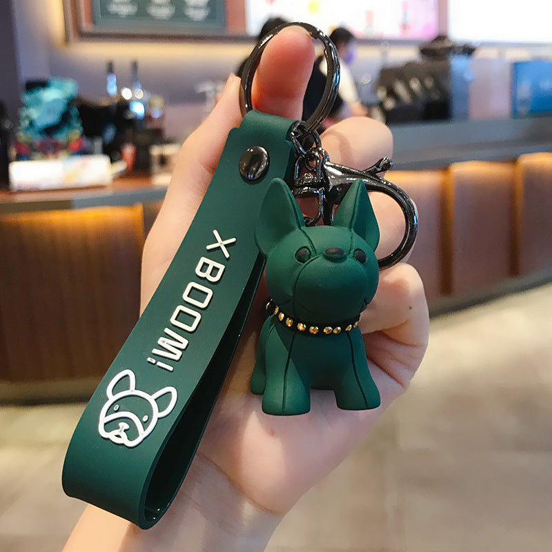 Cute Bulldog Keychains Decoration for Car Key Shchoolbag