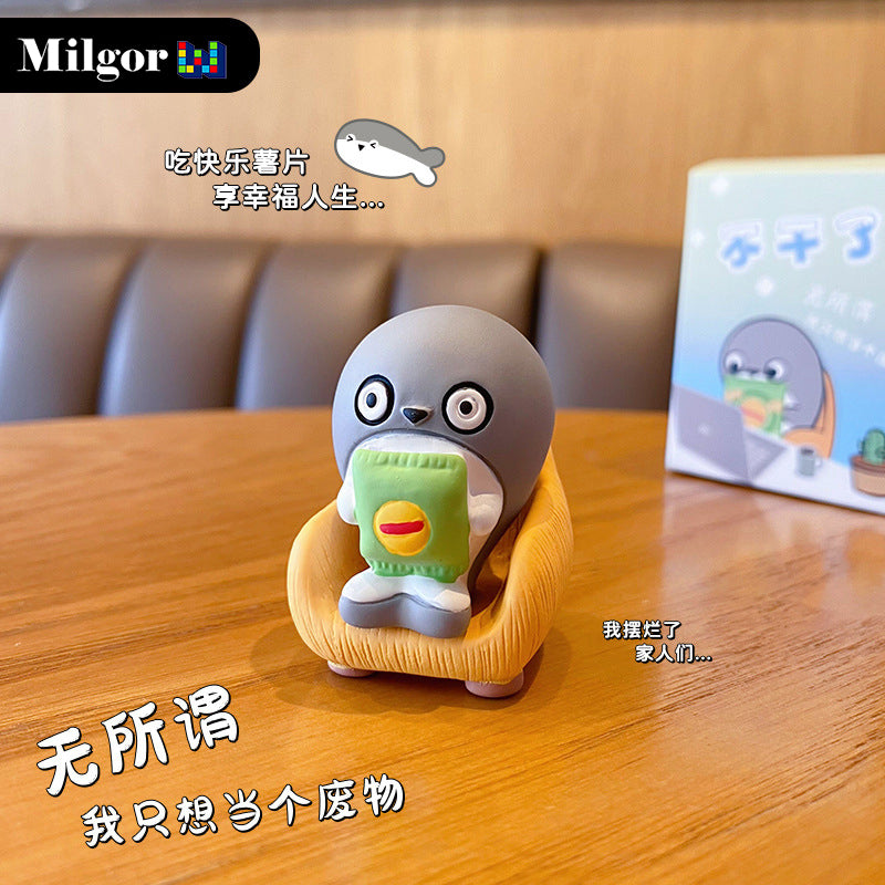 blind box dolphin office desk decoration