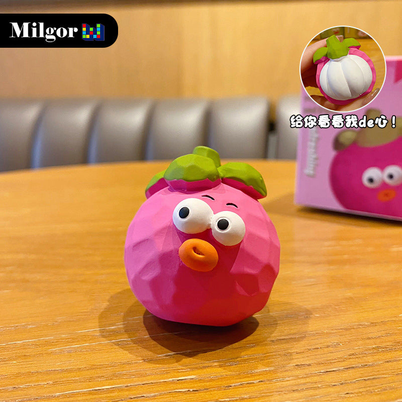 blind box mangosteen cute fruit toy