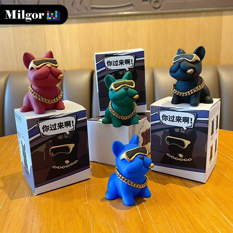 Cute Bulldog Trendy Blind Boxes for Office Desktop Decoration