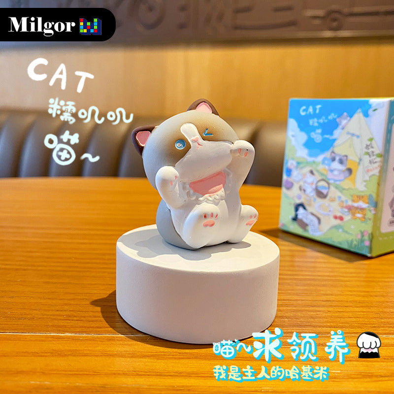 Cute Cat Blind Box Office Home Desktop Decorations