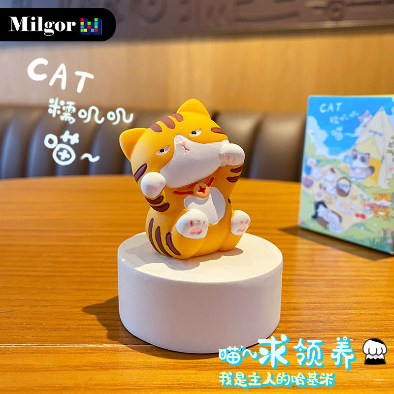 Cute Cat Blind Box Office Home Desktop Decorations