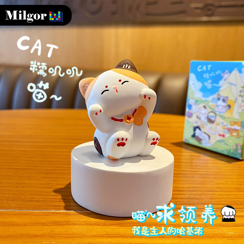 Cute Cat Blind Box Office Home Desktop Decorations