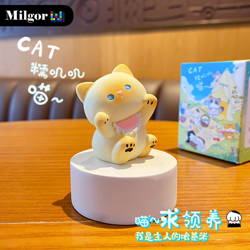 Cute Cat Blind Box Office Home Desktop Decorations