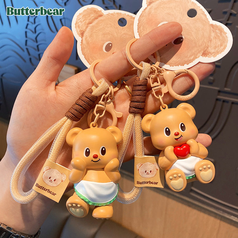 Cute Butterbear Keychains Decoration