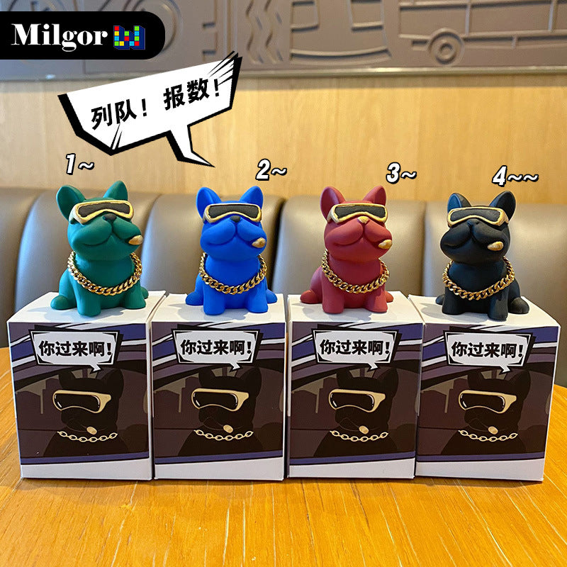 Cute Bulldog Trendy Blind Boxes for Office Desktop Decoration