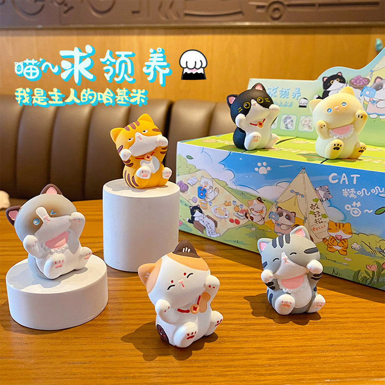 Cute Cat Blind Box Office Home Desktop Decorations