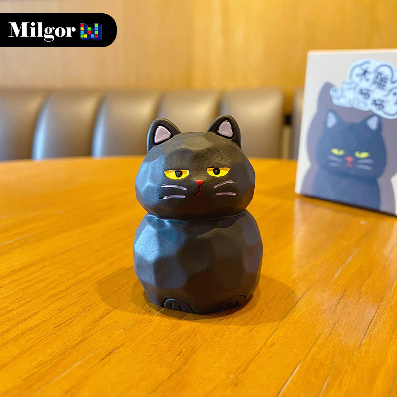 blind box black cat toy