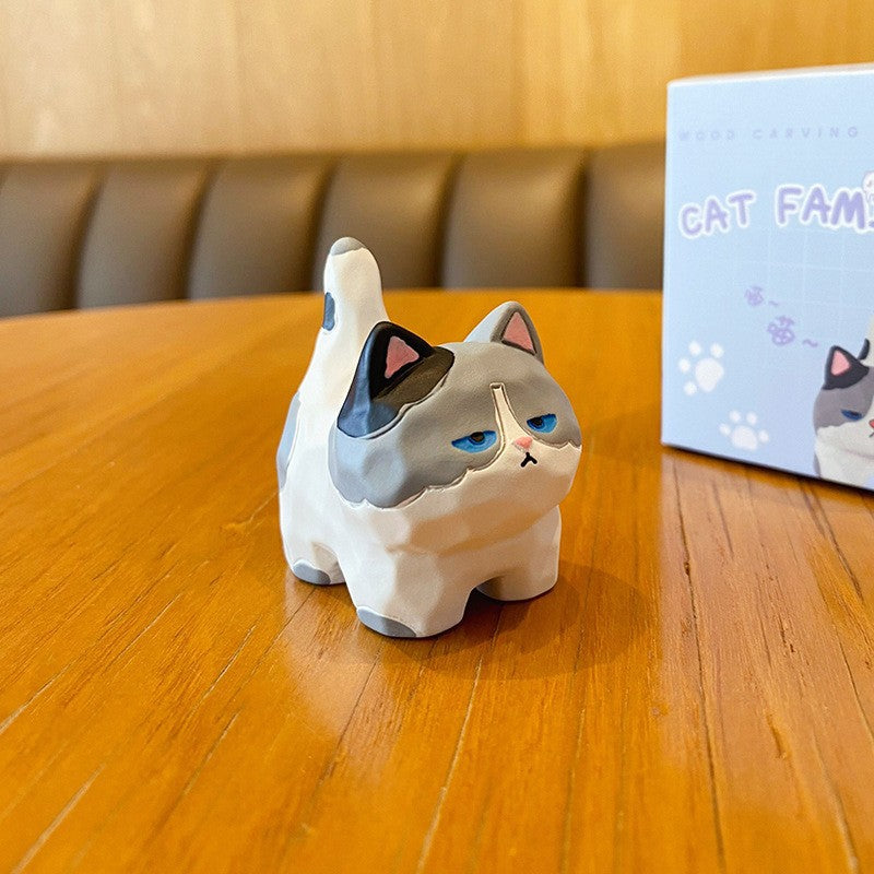 blind box cute cat white