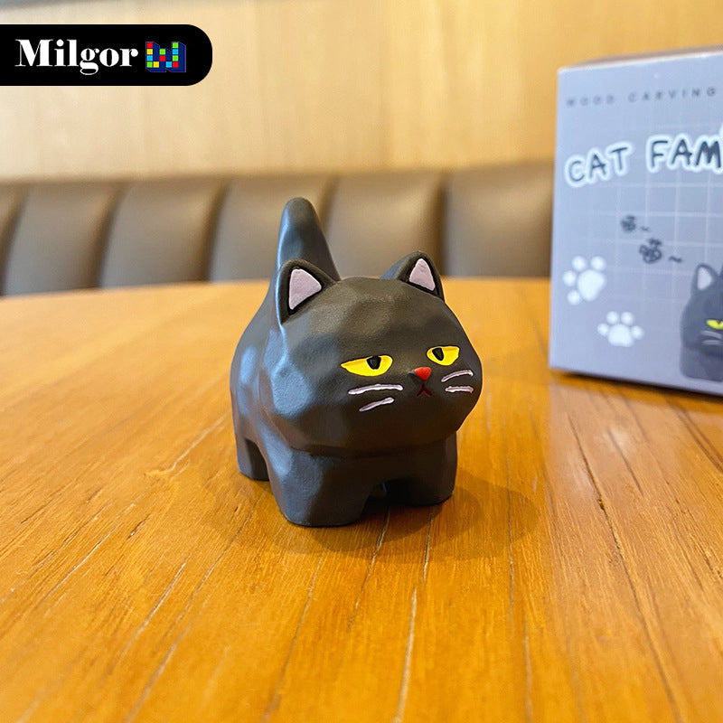 blind box cute cats black