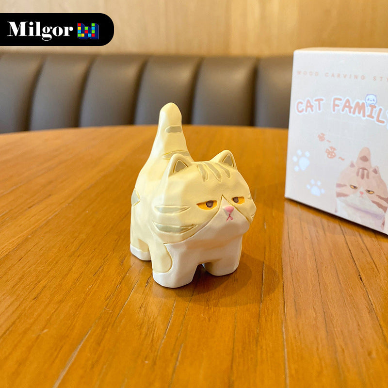 blind box cute cats orange