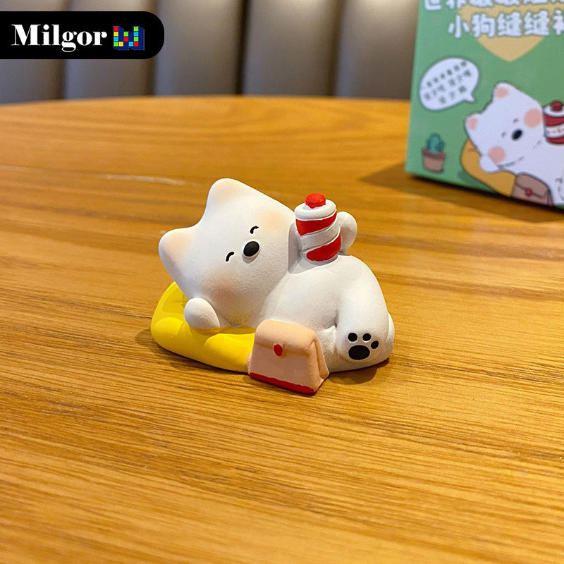 blind box cute dog office toys