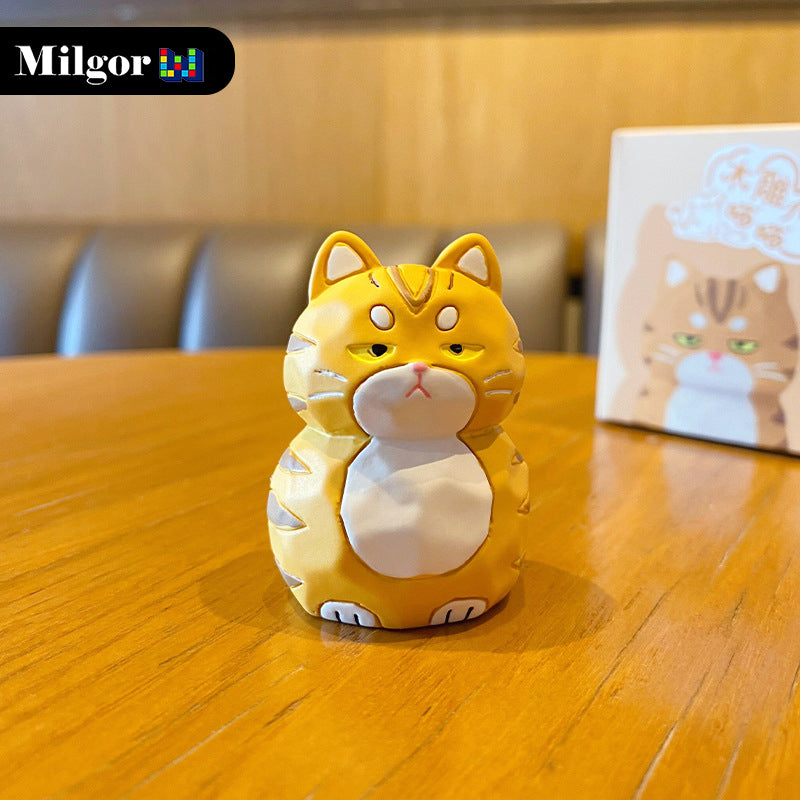blind box orange cat toy