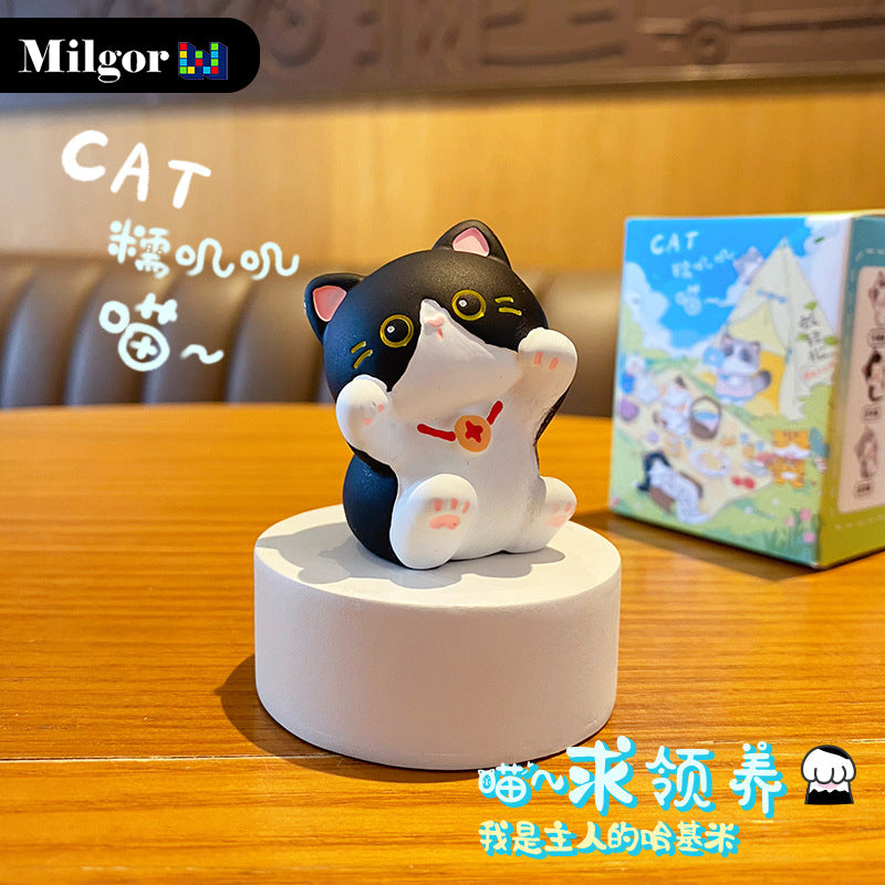 blind box toy cute black cat