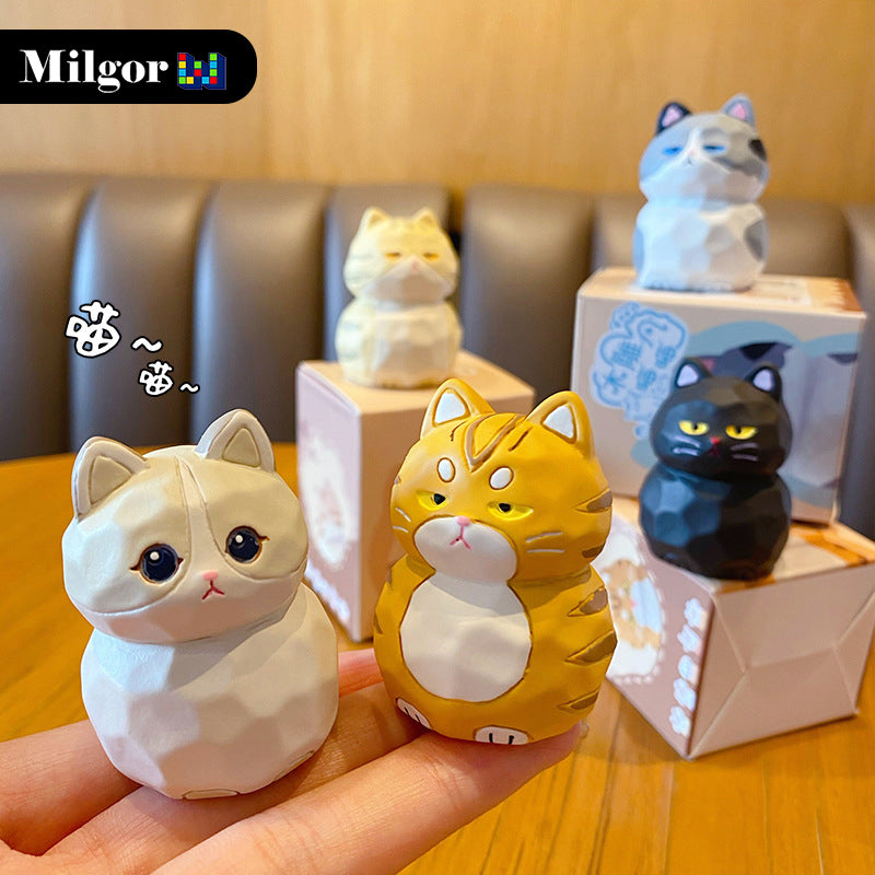 blind boxes cat toys desktop decoration