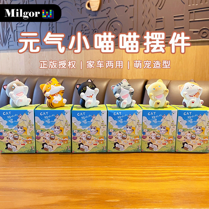 blind boxes cute cat office toy