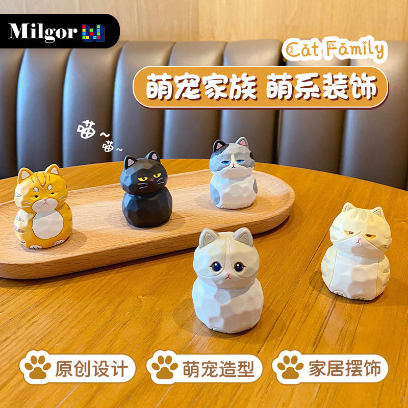 blind boxes cute cat toys desktop decoration