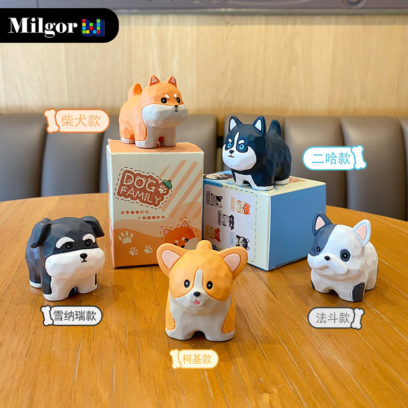 blind boxes cute dogs series toys set