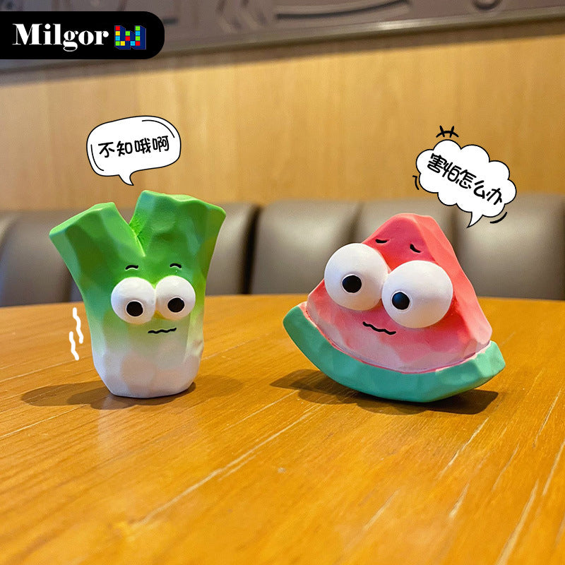 blind boxes cute fruit vegetable toys set