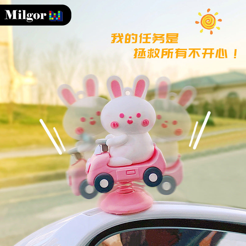 car dashboard decorations cute rabbit toys
