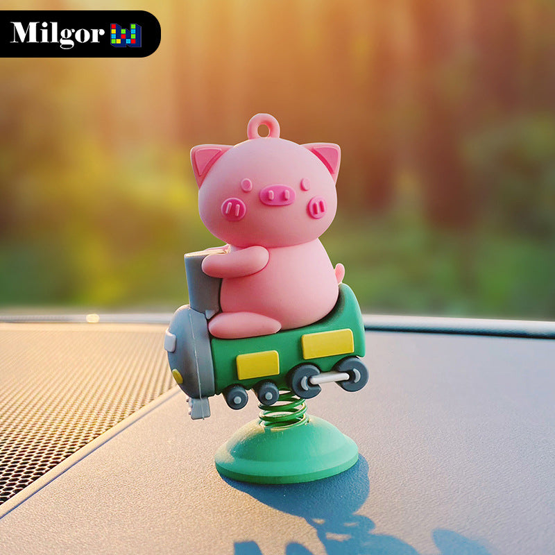 car dashboard ornaments cute pig toys