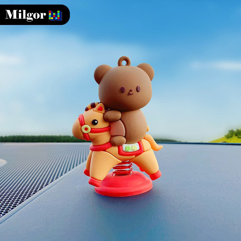 car dashboard toys cute bear decoration
