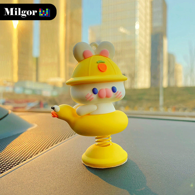 car dashboard toys cute duck ornament