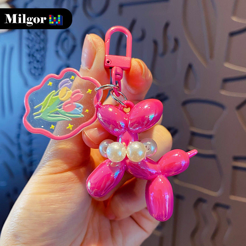 cute balloon dog key decoration