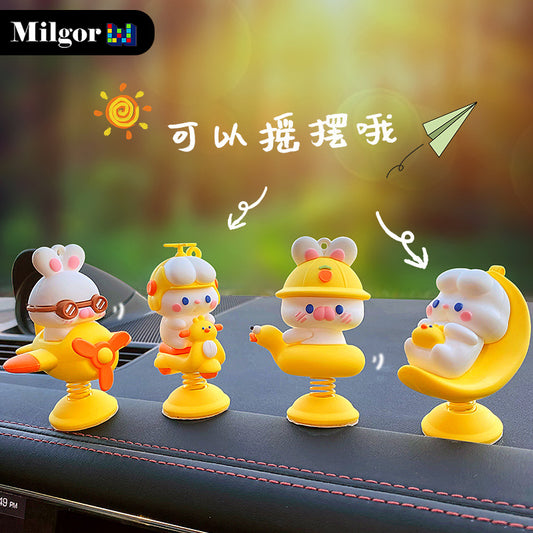 cute car dashboard toy figures