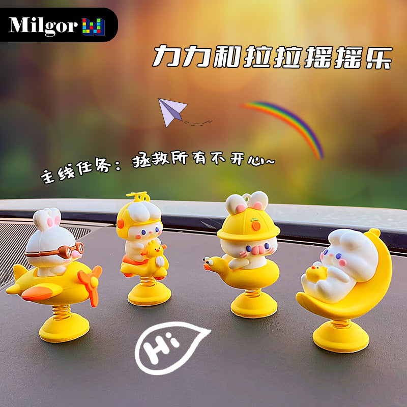 cute car dashboard toys set