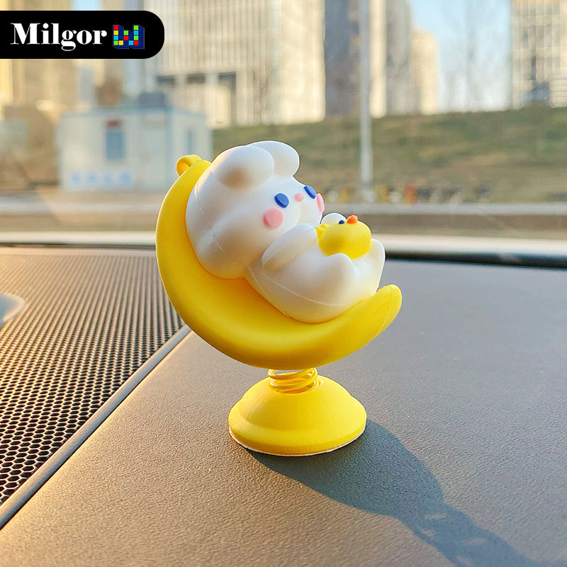 cute vehicle dashboard toy decoration