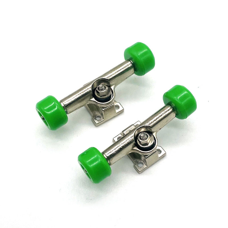 fingerboard trucks green wheels