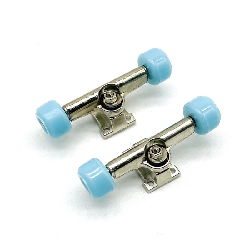 fingerboard trucks sky blue wheels