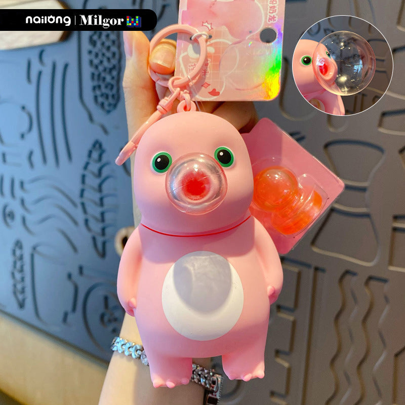 keychains big pink nailong bubble toy