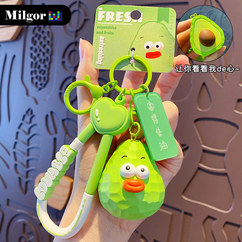 keychains cute avocado toy