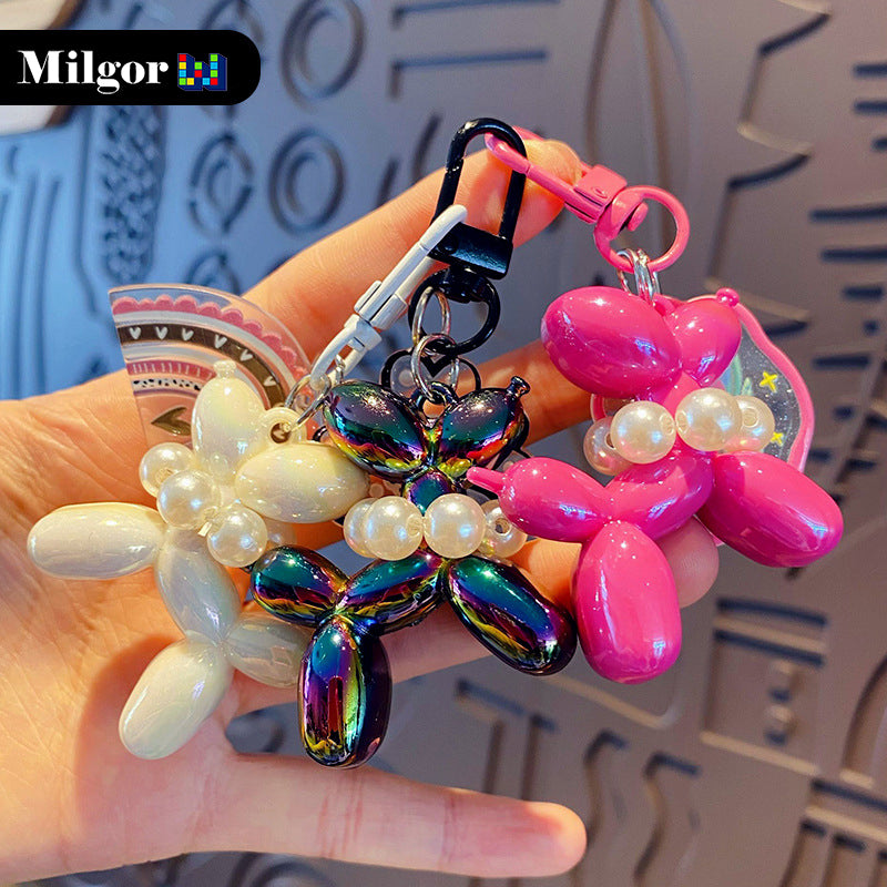 keychains cute balloon dog figure