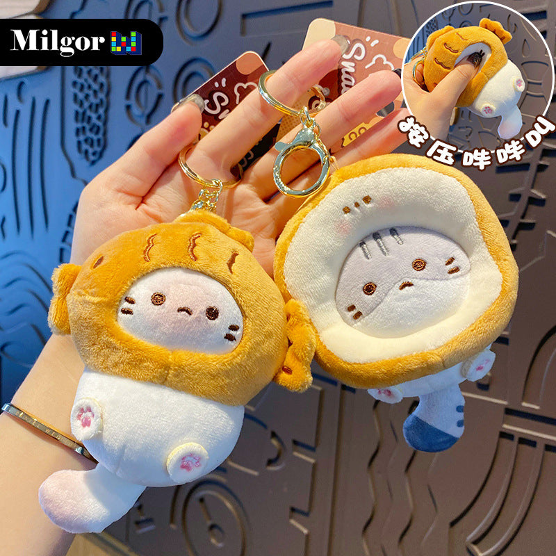 keychains cute cats plush toys