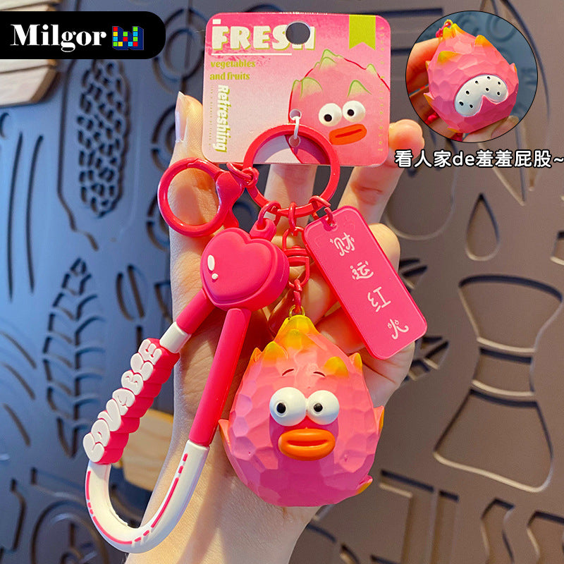 keychains cute pitaya toy