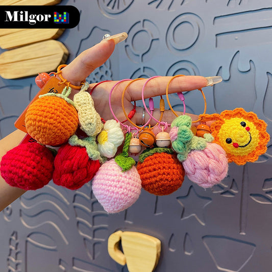 keychains mini fruits plush