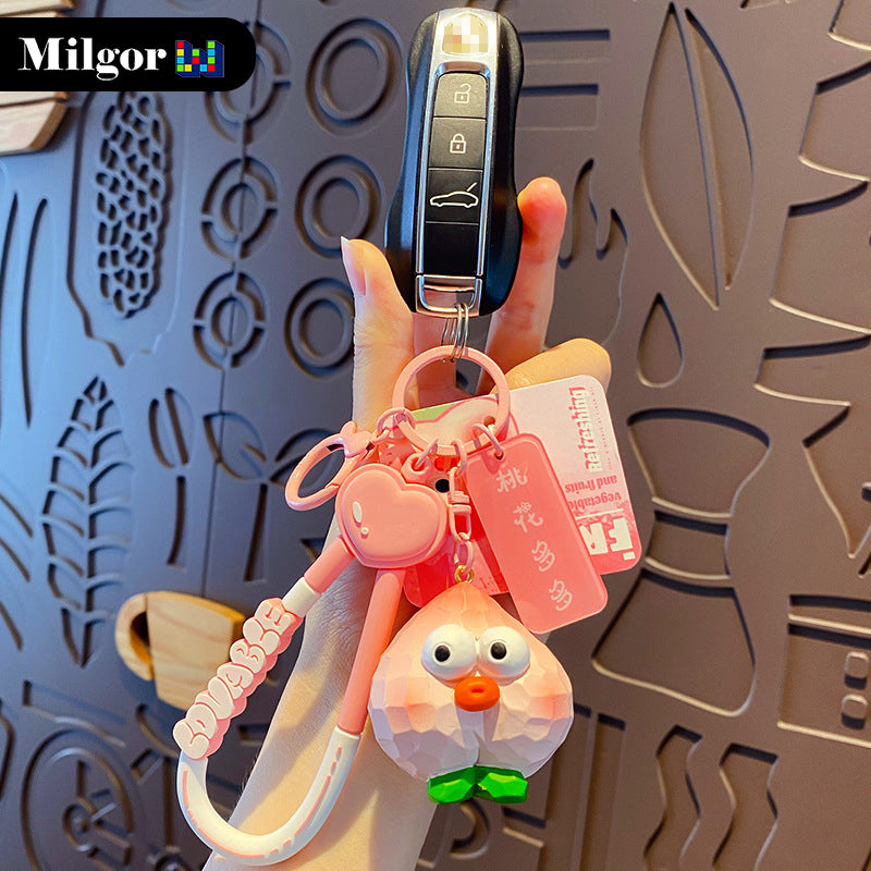 keychains toy cute peach