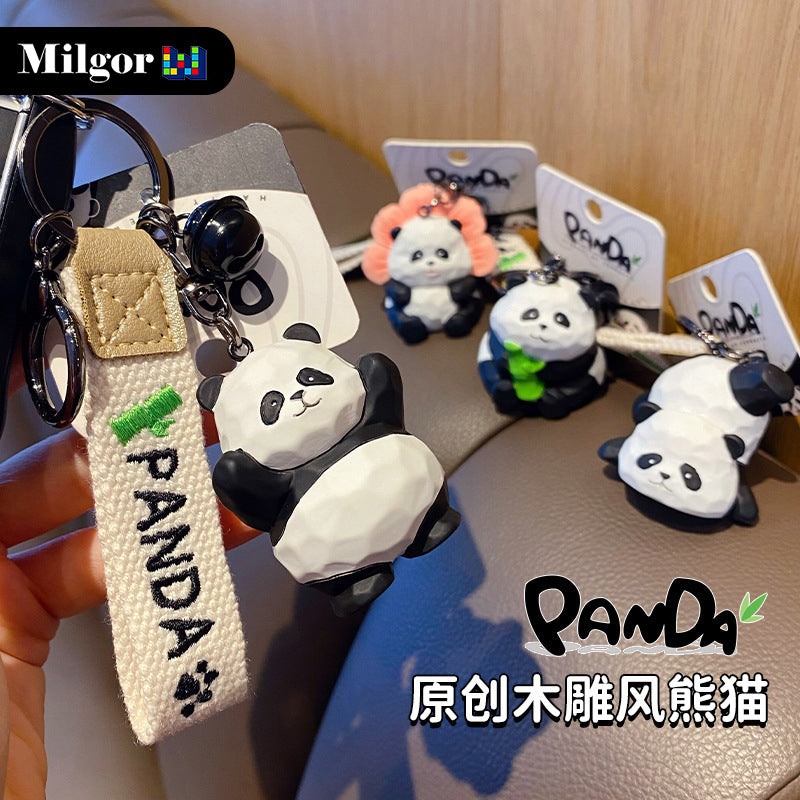 keyrings cute panda toys